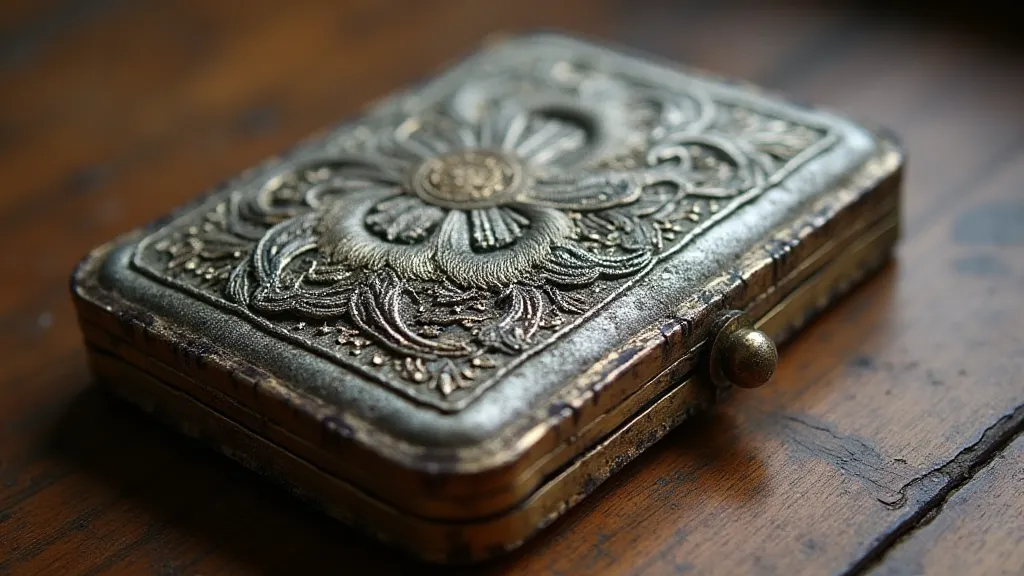 Art Deco silver lamé coin purse