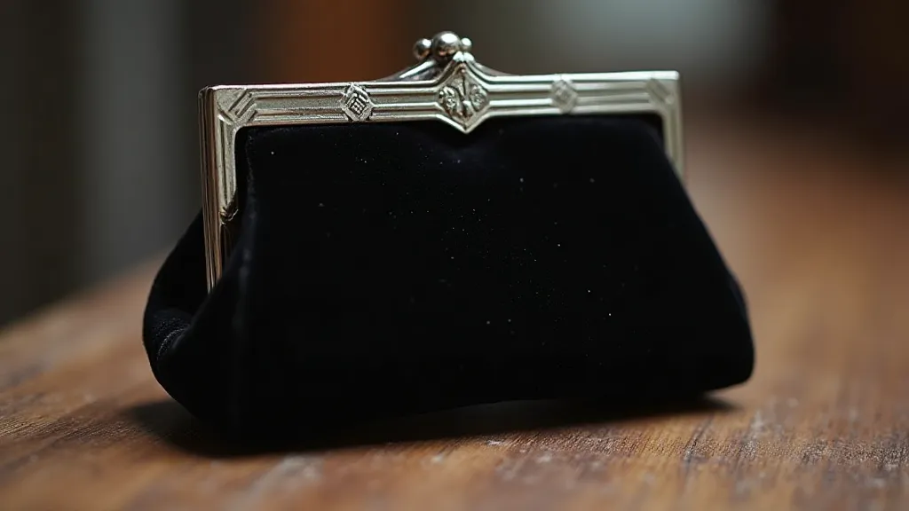 Art Deco Coin Purse with Chrome Snap