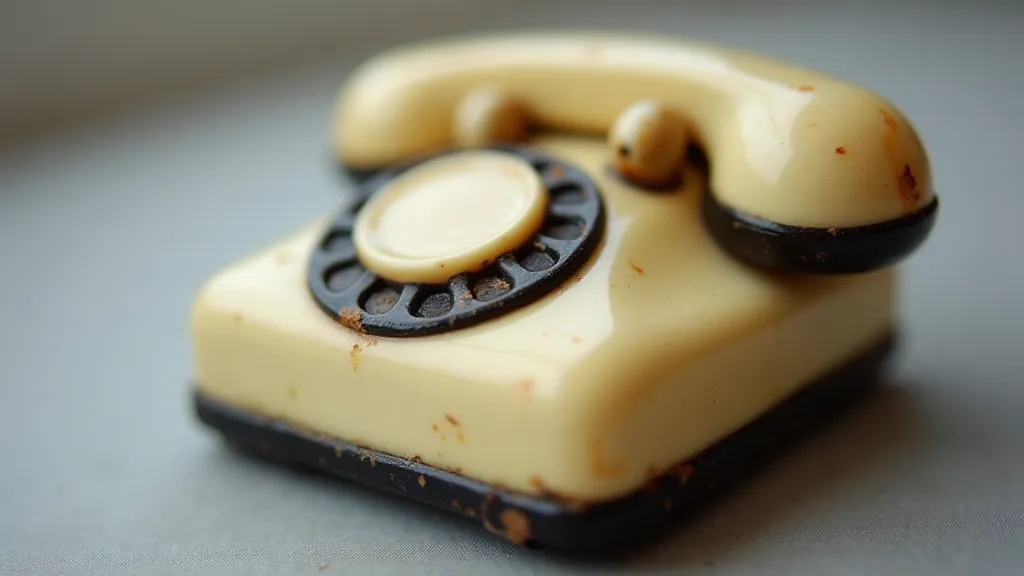 Vintage Bakelite coin purse shaped like a telephone