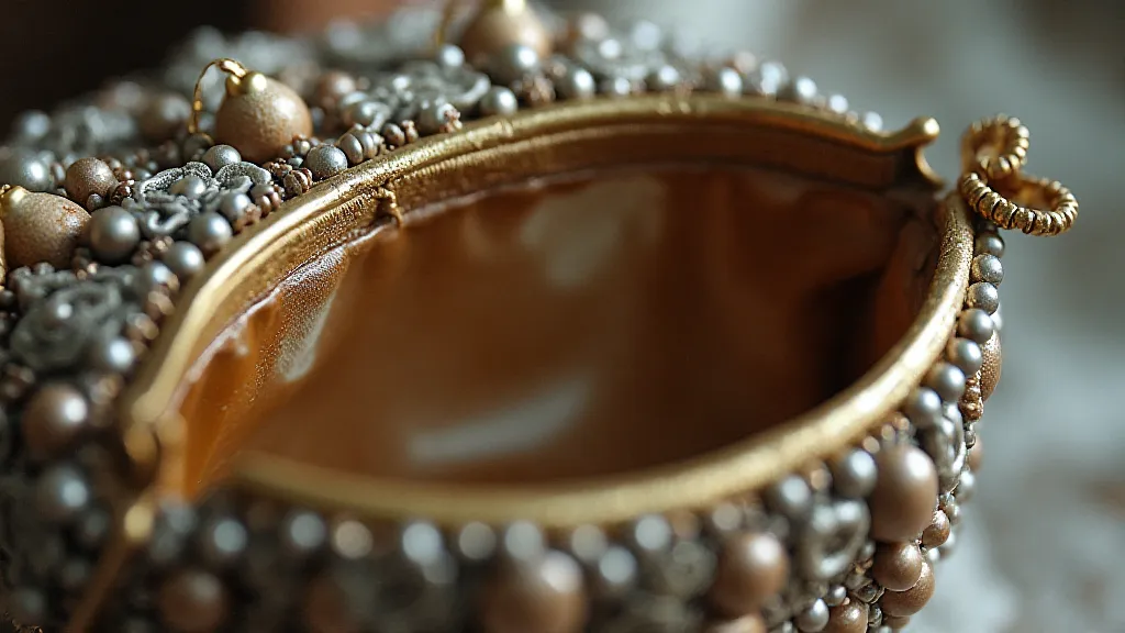 Beaded coin purse detail