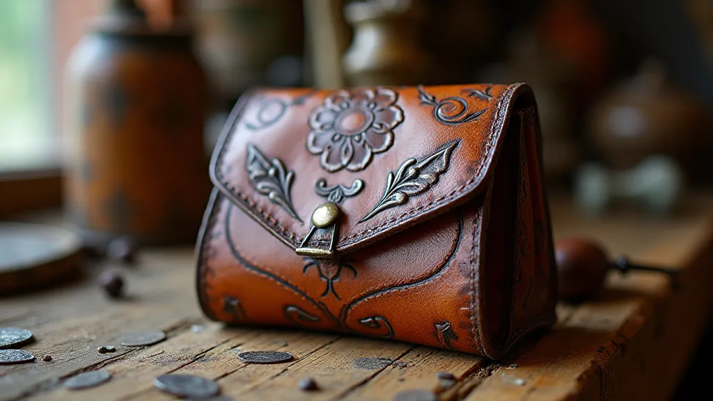 Vintage leather coin purse