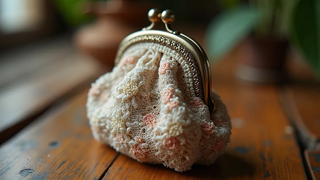 Delicate beaded coin purse