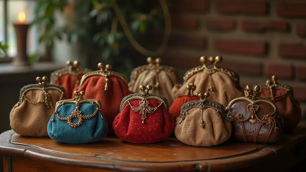 Collection of vintage coin purses spanning different eras